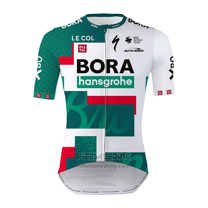 2022 Fietskleding Bora-hansgrone Groen Wit Korte Mouwen en Koersbroek